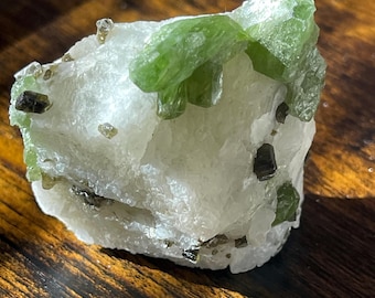 Green Diopside Merelani Hills, Tanzania : Natural Collectors Display Mineral Specimen (409)