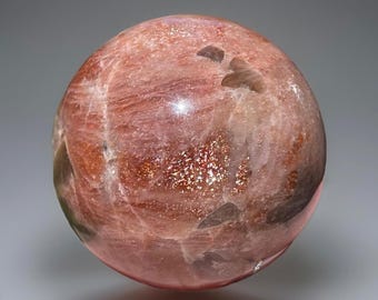 XXL Arusha Sunstone Sphere: Rare Rainbow Confetti Collector's Crystal