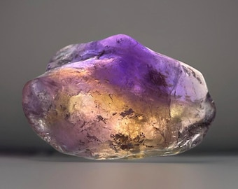 Ametrine Rough, Natural Bolivian Ametrine, River Polish Ametrine Gemstone Crystal, Lapidary Raw Stone