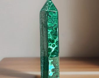 Malachite Tower with Blue and Green Inclusions / Natural Chrysocolla Crystal Point