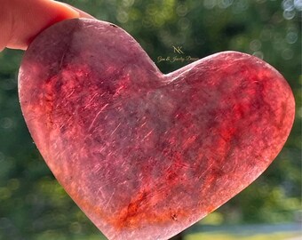 Gem Lepidolite Large Heart - #59
