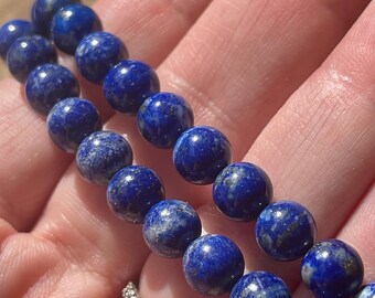 Lapis Lazuli Bracelet- Natural Gemstone Bracelet- Lapis Lazuli Crystal Bracelet -Third-Eye Chakra