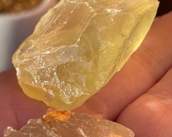 Lemon Quartz Rough Crystal, Raw Gemstones