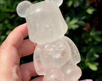 Quartz Big Bear Crystal Carving - #63