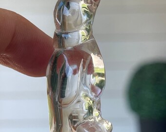 Quartz Penguin Carving, Spirit Animal Statue, Perfect Gift for Animal Lover’s, HQ Clear Quartz