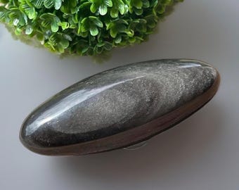 Silver Sheen Obsidian Large Shiva - #50