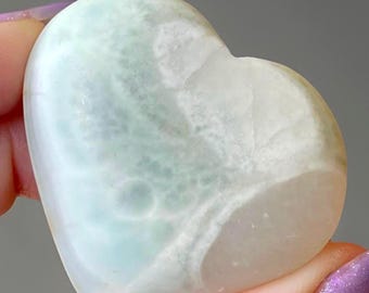Caribbean Calcite Crystal Puffy Heart (98)