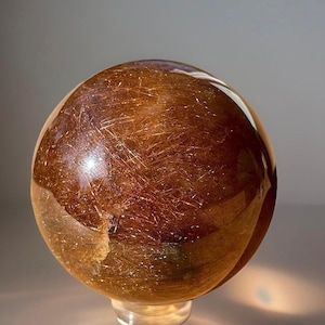 High Quality Red Rutilated Quartz Sphere -