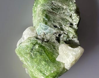 Green Diopside Merelani Hills, Tanzania : Natural Collectors Display Mineral Specimen (448)