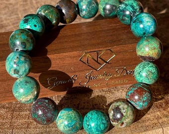 Quantum Quattro Bracelet - Stretch 12mm beads, Rare Gemstone Beads, Unique Handmade Jewelry Gift
