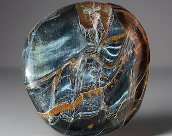 Blue Tiger Iron Crystal Cookie Flat Palmstone #308