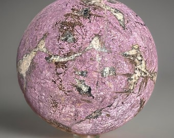 Purpurite XXL Statement Sphere from Namibia, Heterosite Manganipurpurite, Na-Purpurite, AAA Grade Crystal Rare Crystals