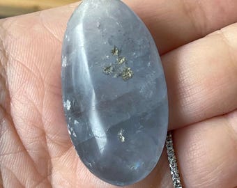 Blue Celestite Polished Stone From Madagascar, Aqua Blue Gemmy Chatoyant Celestite Specimen EXTREMELY Rare Form, Cats eye Flash
