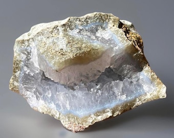 Blue Lace Agate Specimen, Unique Natural Rough Gems, Lace Agate Druzy Cluster