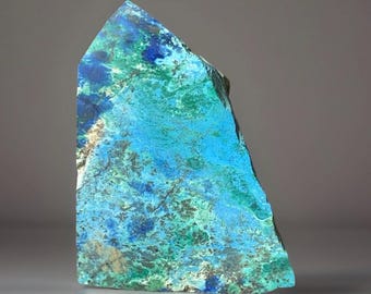 Chrysocolla Tower - Azurite - Malachite - Turquoise: Rough Edge Crystal Specimen