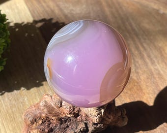 New find! Rare Purple Jelly Agate sphere from Madagascar