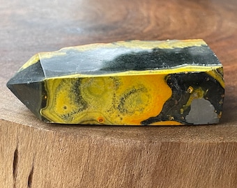 Orange Yellow Grey Black White Jasper Tower | AAA grade Crystal  Raw edge Slab | Collectors quality Crystal gifts