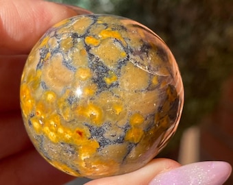 Ocean Jasper Moody Orb, Polished Madagascar Jasper Crystal (390)