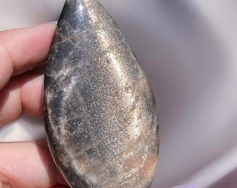 Rainbow Lattice Sunstone Teardrop Crystal Flame - #64