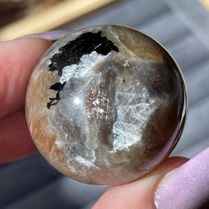 Moonstone Mica Sunstone Sphere • Crystal Gifts for Gem Collectors • Unique Stone Home decor • Rare HQ Crystal Specimen