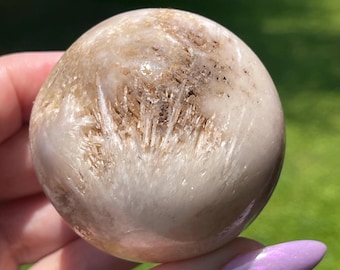 Scolecite Sphere, Crystals for Gifting & Collecting, Natural Scolecite Specimen