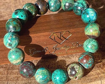 Quantum Quattro Bracelet - Stretch 12mm beads, Rare Gemstone Beads, Unique Handmade Jewelry Gift
