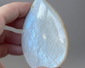 Moonstone Crystal Flame with a Strong BLUE Flash - No. 24