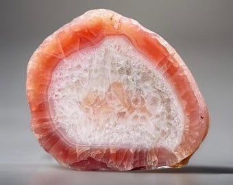Laguna Agate Slice with Stunning Pink Color and Quartz, High Quality AAA Grade Collectors Edition Rare México agate, #51