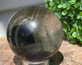 Garden Quartz Phantom Sphere with Green Chlorite Galaxy, High Quality Crystal Gifts, Record Keeper Quartz - #93