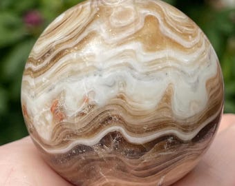 Chocolate Calcite Sphere: Polished Gemstone Orb (260)