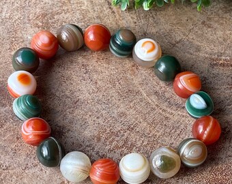 Gobi Eye Agate beaded Bracelet AAA collectors edition