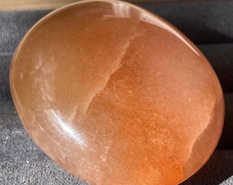 Peach Aventurine Shimmering Palmstone:  Jelly Aventurine Polished Pocket Crystal (413)
