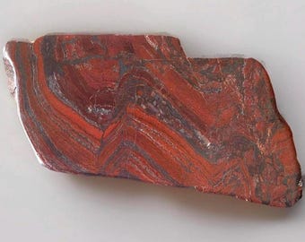 JASPILLITE Slab, Red Jasper & Hematite Crystal (7)