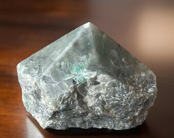 Emerald in Matrix Top Polished Rough Crystal Point (475)