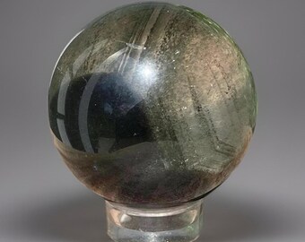 Garden Quartz Phantom Sphere with Green Chlorite Galaxy, High Quality Crystal Gifts, Record Keeper Quartz - #93