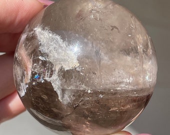 Skeletal Bicolor Quartz Sphere Rare Find Quartz Crystal Gift Collectors Edition