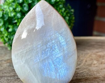 Moonstone Crystal Flame with a BLUE Flash - No.33