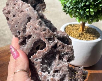 Sphalerite Red Druzy XXL Tower, Chocolate Brown Sphalerite Statement Point