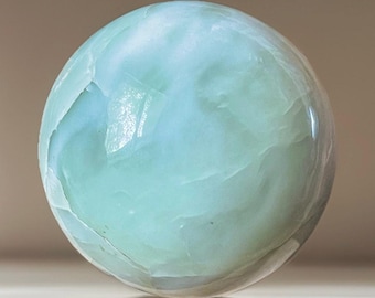 Jadeite Sphere, Natural Rare mineral form of Jade, Metaphysical Home decor, Translucent Jadeite Large Ball