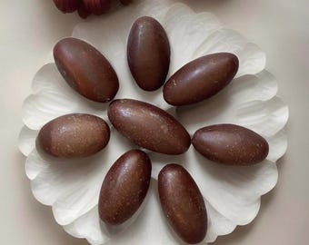 Chocolate Brown Narmada River Shiva Lingam Small, Narmadeshwar Shiva From India, Narmada Shiva Lingam River Polished