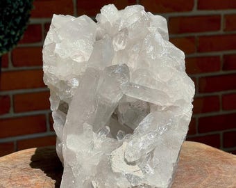 Himalayan Lemurian Quartz Crystal Giant Cluster, Rare Collector Specimen for Activation Meditation Grids & Display, Statement Tibetan Quartz