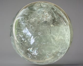 Prasiolite Sphere, Green Amethyst Stunning Crystal Ball, Meditation Gift, Crystal Grids Gem, Green Quartz Polished Sphere