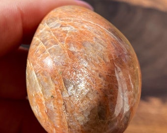Peach Moonstone Egg - Unique Natural Crystal