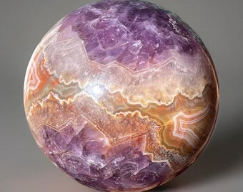 Amethyst Mexican Lace Agate sphere (49)