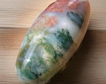 Scenic Moss Agate Large Shiva  - #60