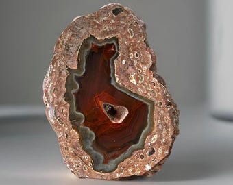 Baker Ranch Agate from New Mexico – Polished Collector Crystal, Natural Agate Geode Specimen, Agate Freeform Nodule