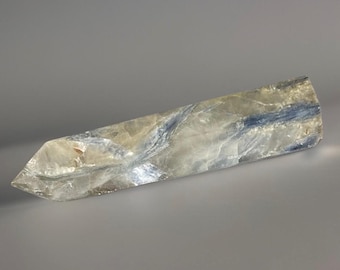 Blue Kyanite in Quartz Crystal Point, Manifestation Stone,  Kyanite Tower Gemstone Gift