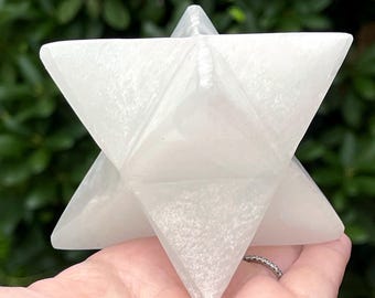 Selenite Crystal Large Merkaba Star