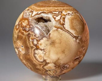 Chocolate Calcite Premium Large Sphere • Druzy Calcite Crystal Ball - #99