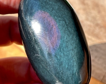 Blue Velvet Obsidian Palmstone
